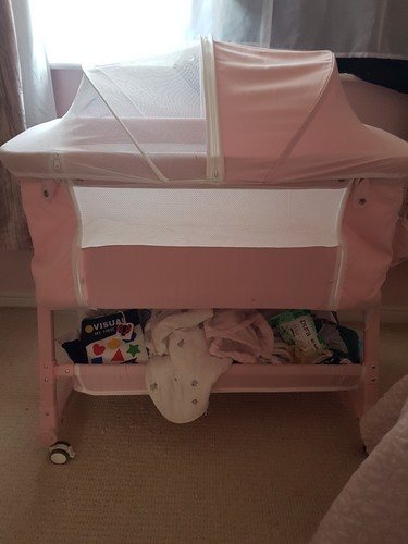 Pink next cot crib - to,